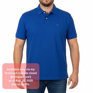 XL Tommy Hilfiger Polo Shirt Classic Cotton Custom Fit Design - Royal Blue